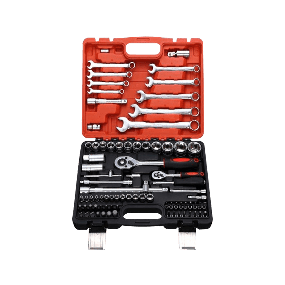 82 buc Set chei duble Set de instrumente cheie multifuncțională Seturi de instrumente pentru reparații auto biciclete cu cutie de suflare