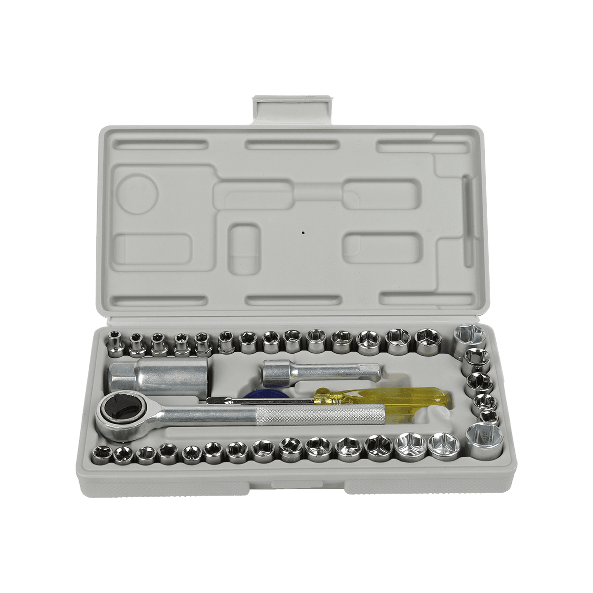 40 buc Kit cheie tubulară Instrument pentru repararea motocicletei Cheie cu clichet Set de instrumente combinate Set de instrumente pentru reparații auto