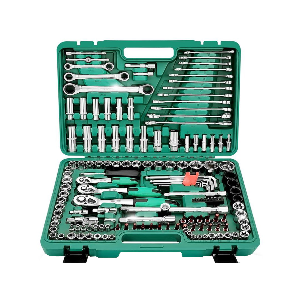 Set de instrumente pentru reparații auto, 150 buc, cheie cu clichet, reparație auto, cutie de scule, set de chei combinate